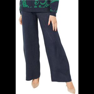 G.I.L.I. Knit Wide Leg Pants Wide Leg Pants Navy - regular.